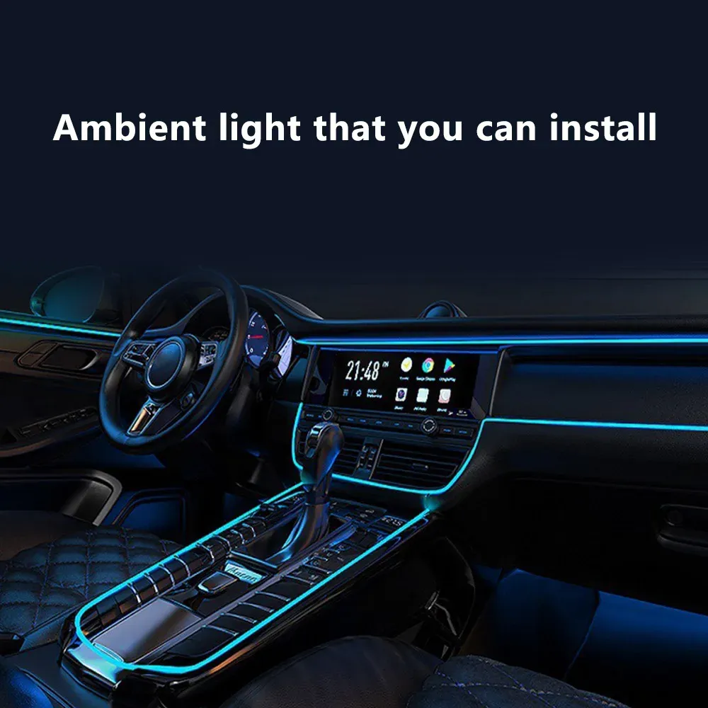 Music sync RGB car ambient light strip changes with rhythm and sound