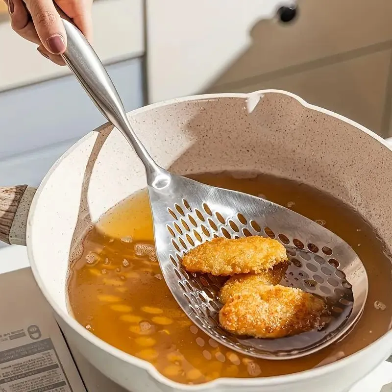 Fine Mesh Stainless Steel Colander - 2026 Upgraded Version Ultra-Fine Filter Mesh with Handle, Oil Filter Spoon, Food Strainer for Kitchen