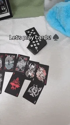 Dark fantasy illustrated playing cards collectible poker deck GIF